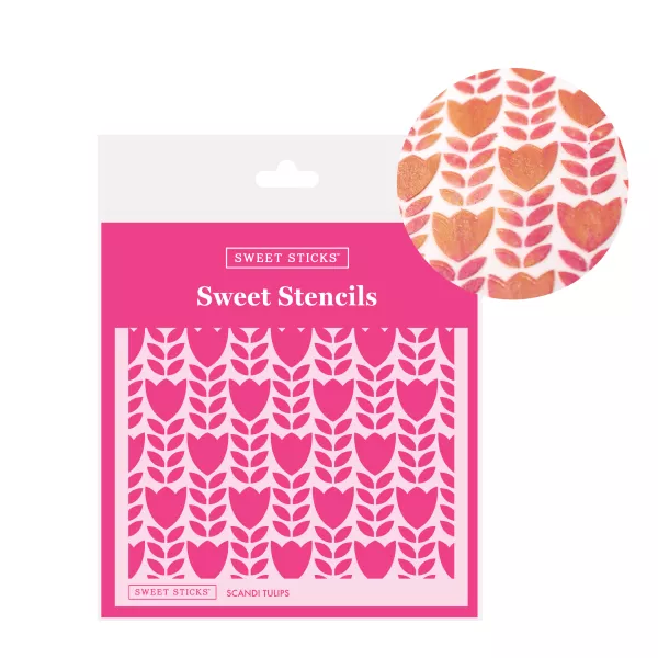 Sweet Sticks Scandi Tulips Stencil